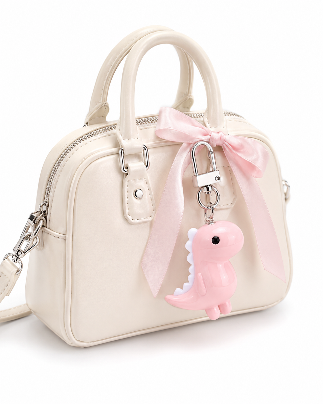 Dino Pink Bag Charm