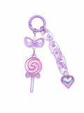 Purple Candy Heart Bag Charm