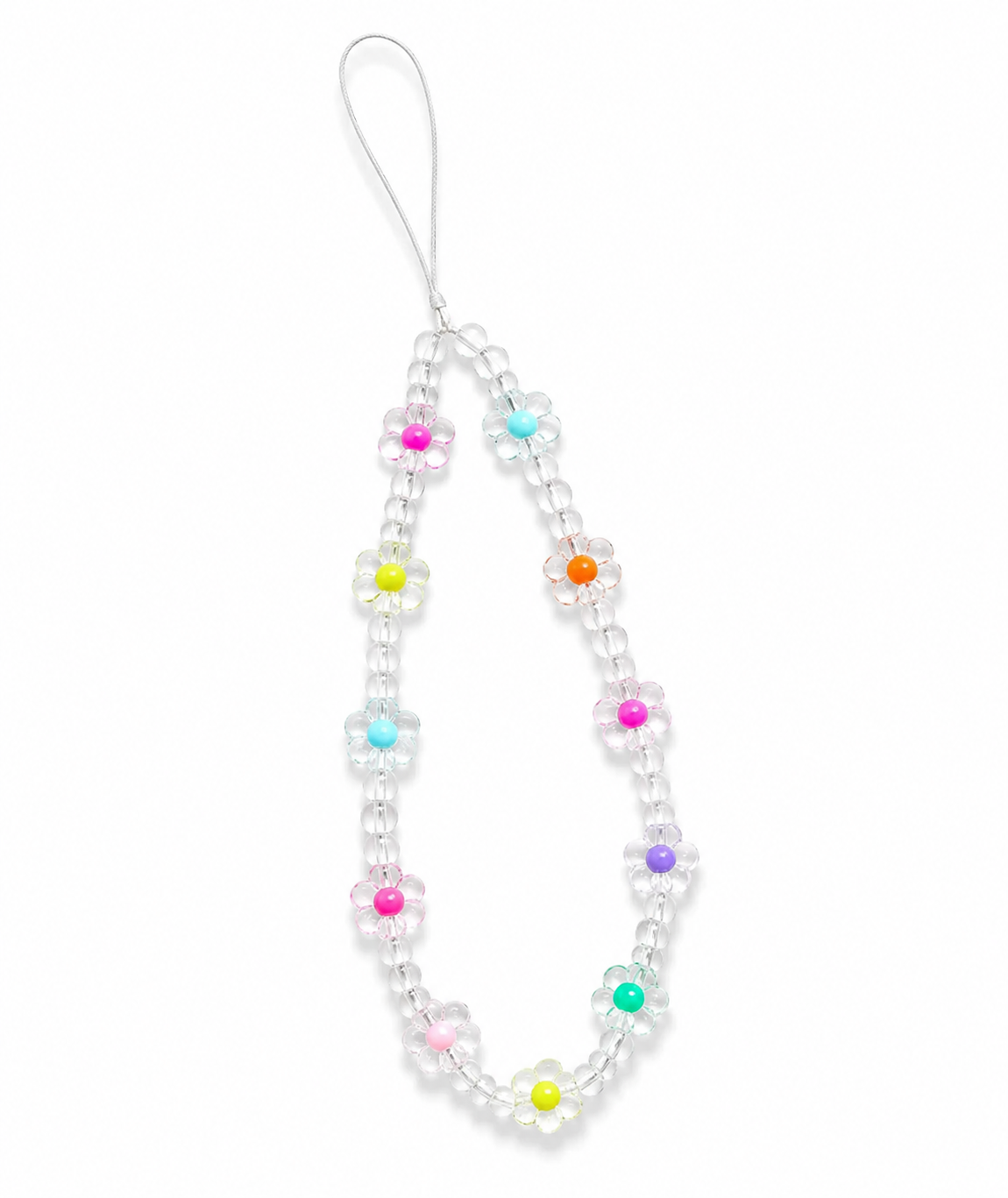 Clear Flower Phone Charm