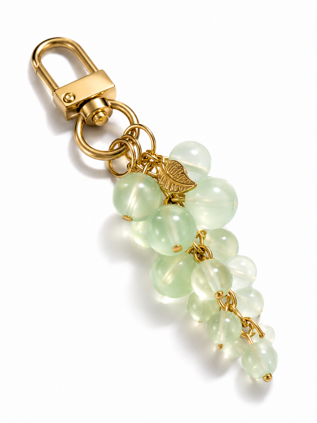 Green Grape Cluster Bag Charm