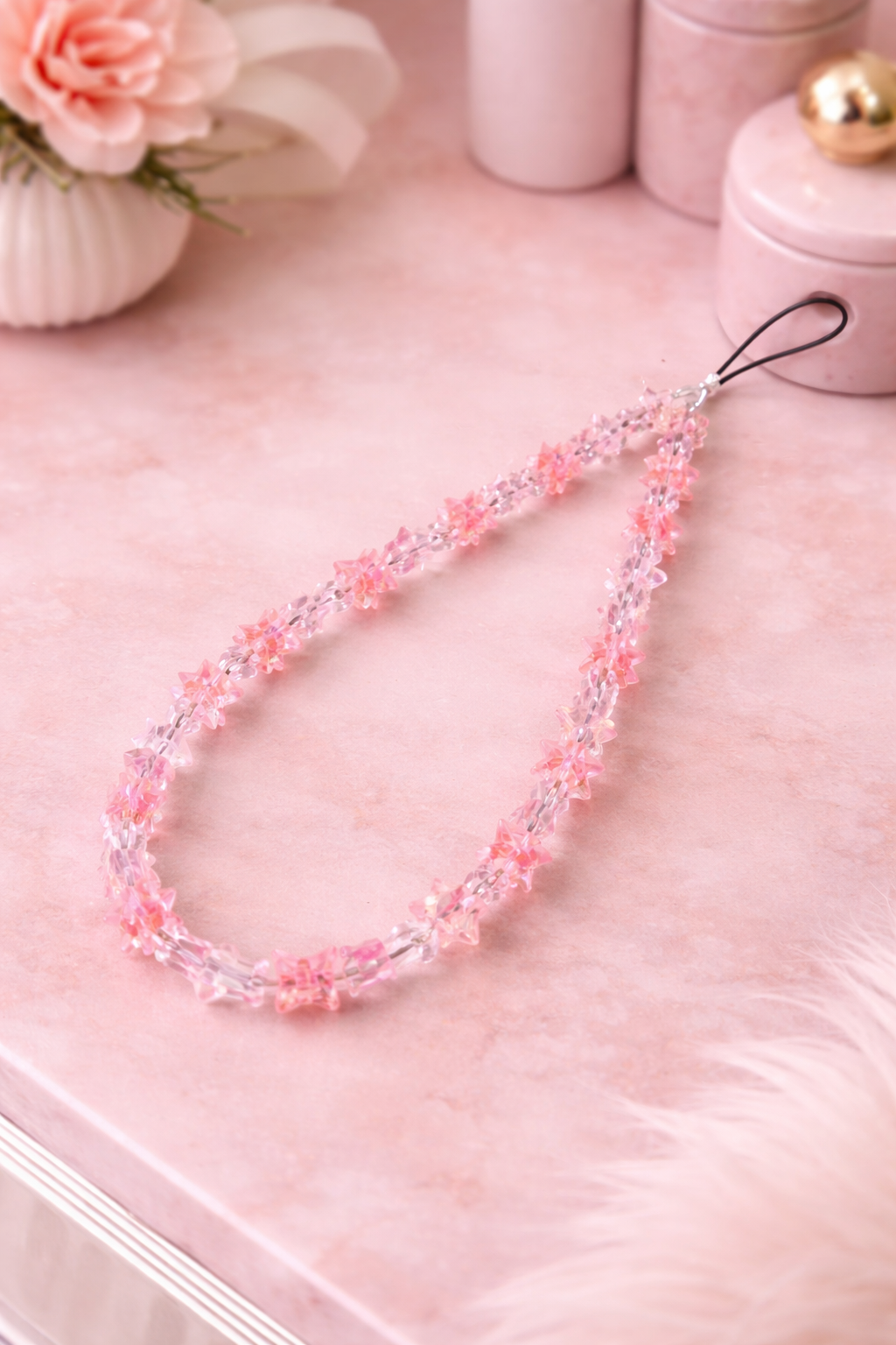 Pink Star Link Phone Charm