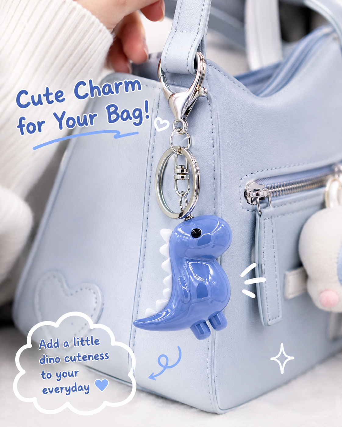 Dino Blue Bag Charm