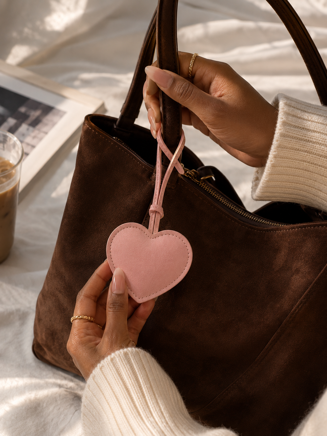 Simple Pink Heart Bag Charm