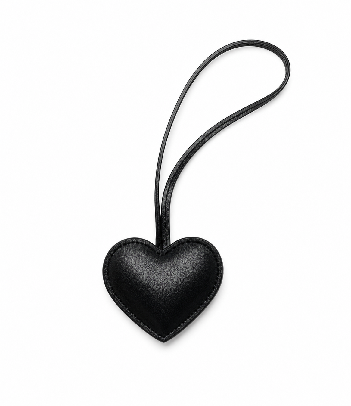 Simple Black Heart Bag Charm
