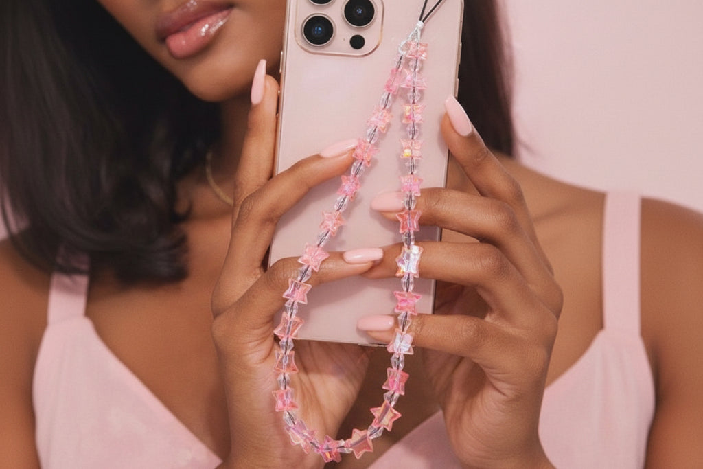 Pink Star Link Phone Charm