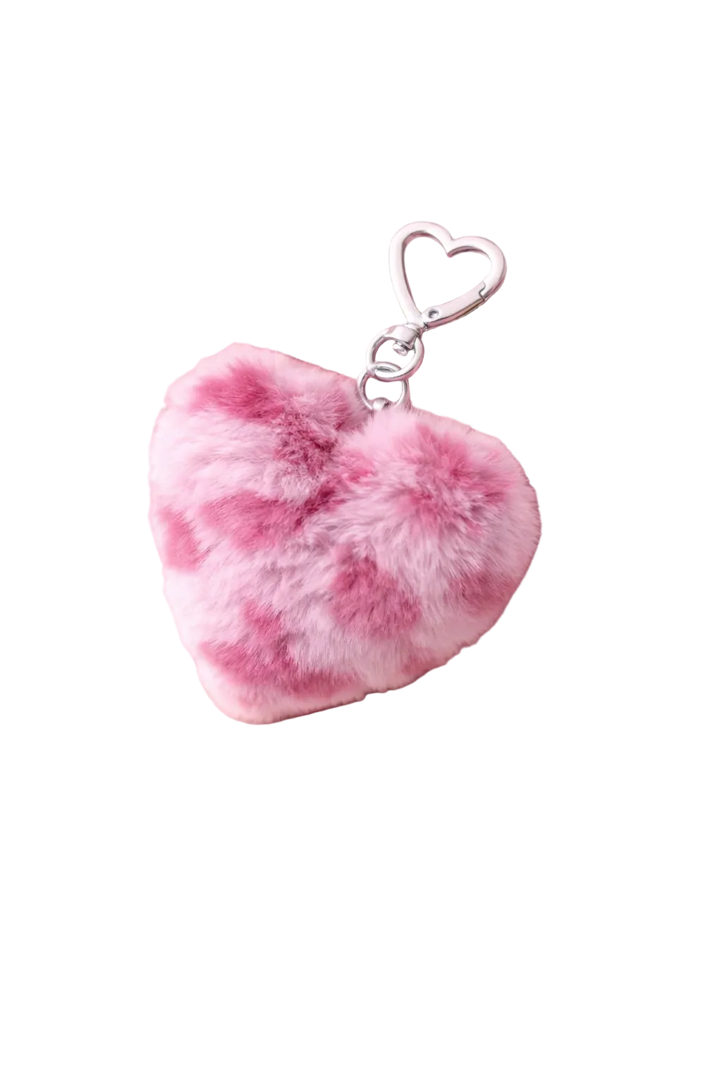 I Love Pink Fur Bag Charm