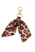 Brown Leopard Ribbon Lux Bag Charm