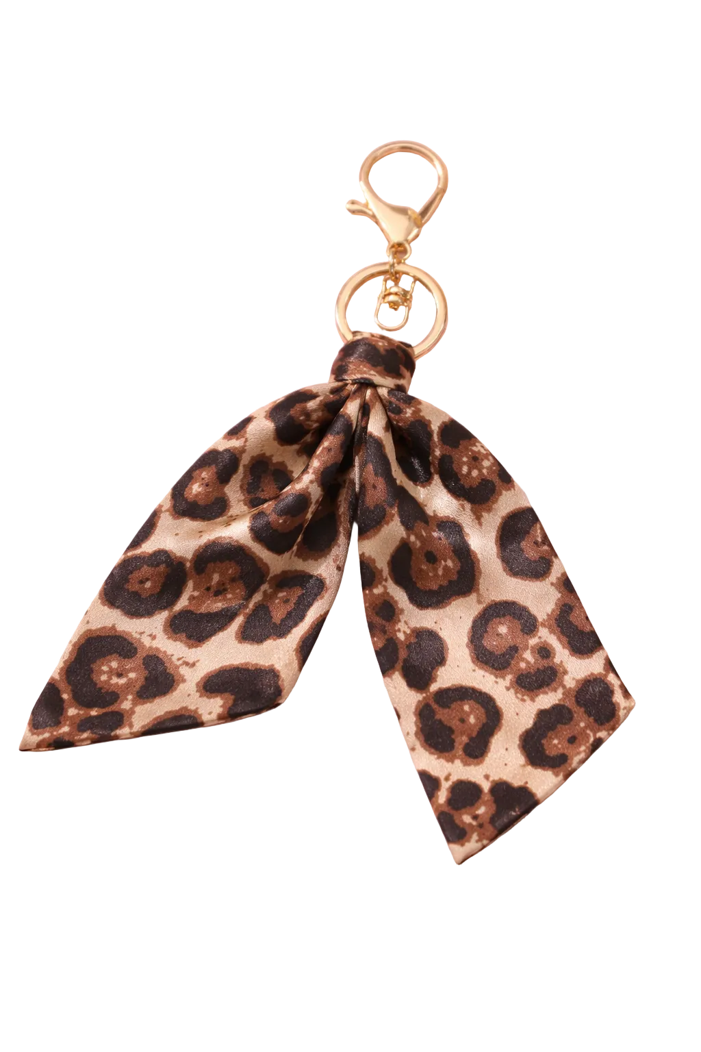 Brown Leopard Ribbon Lux Bag Charm