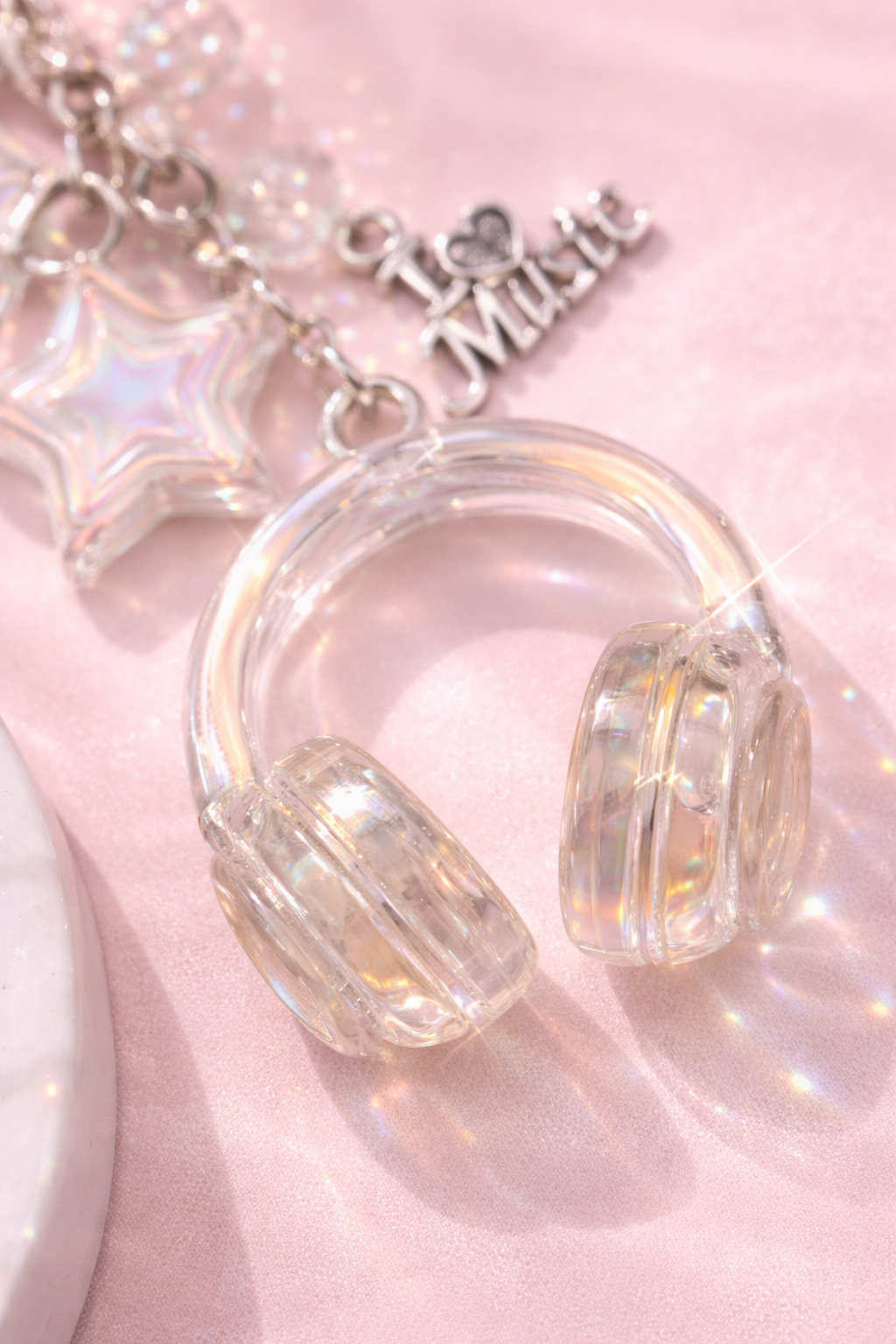 Clear Beatz Bag Charm