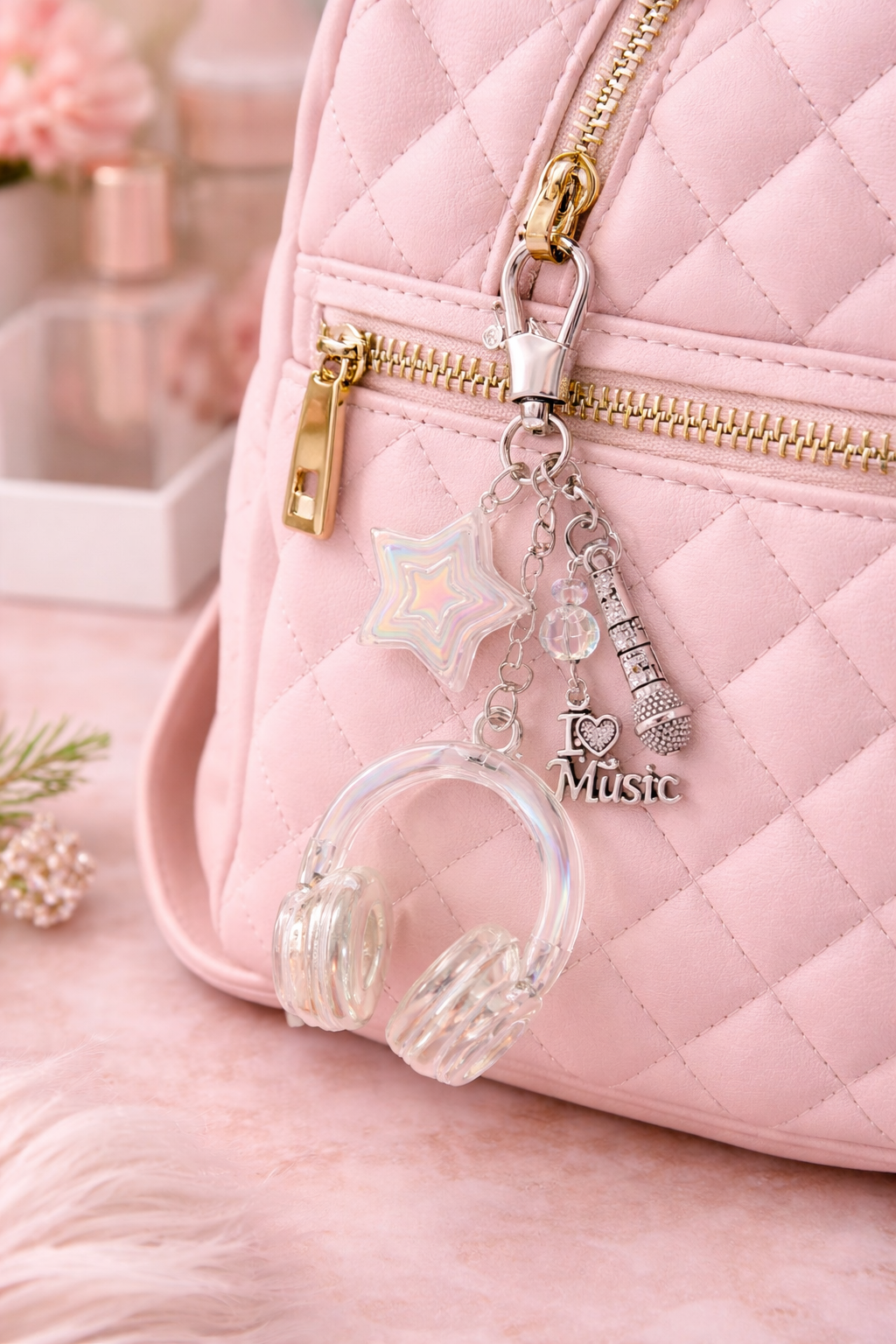 Clear Beatz Bag Charm