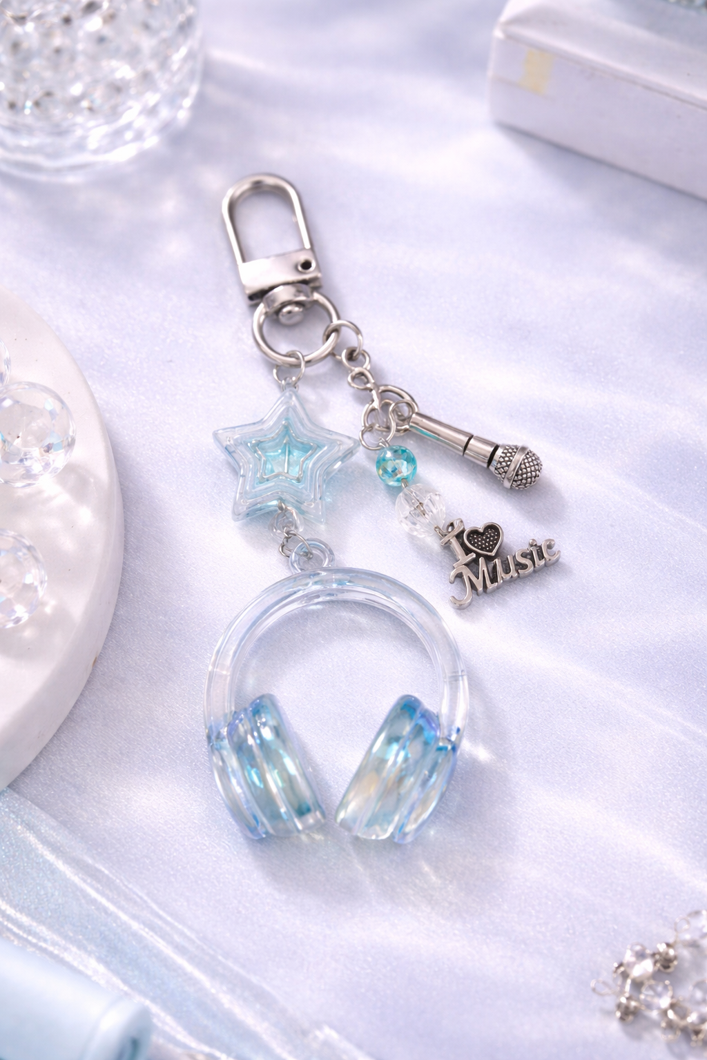 Blue Beatz Bag Charm