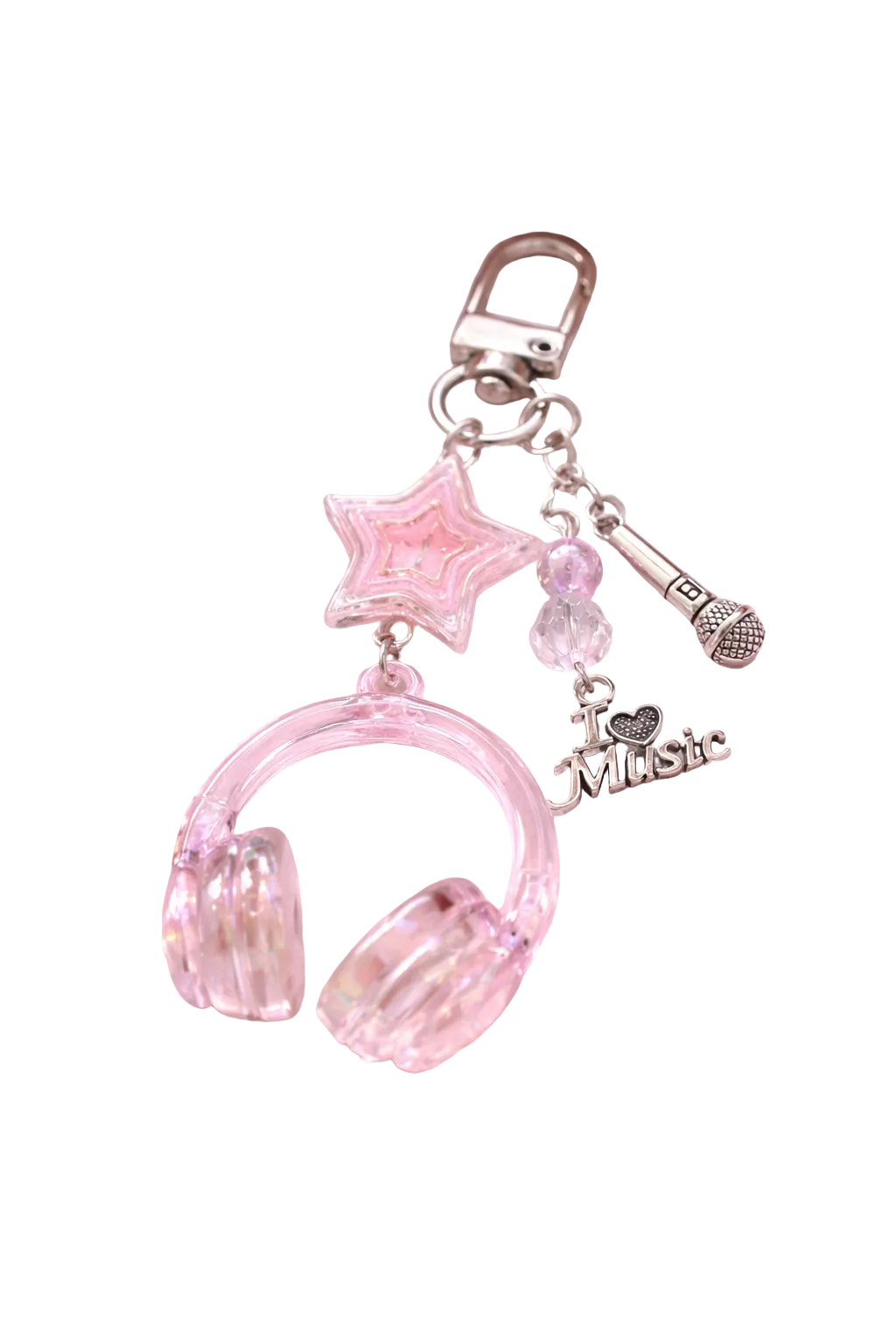Pink Beatz Bag Charm